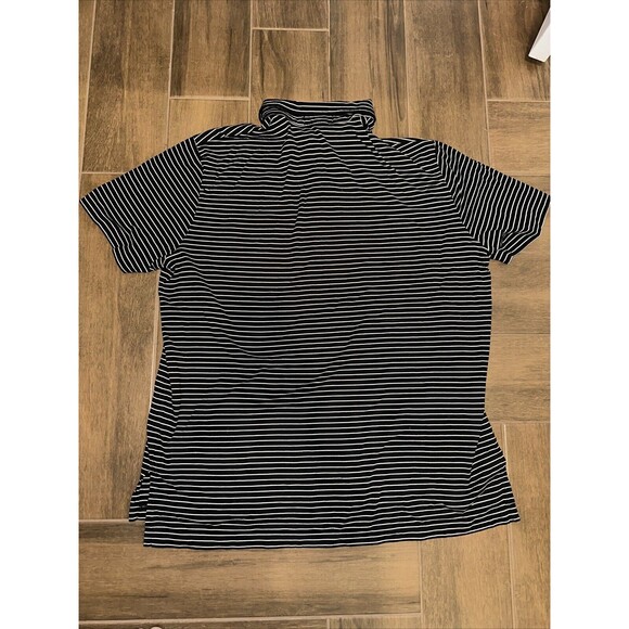 Polo By Ralph Lauren Mens Black Striped Short Sleeve Collared Polo Shirt Sz XXL - Picture 4 of 4